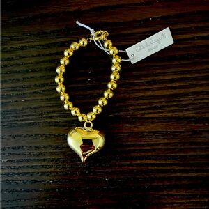 NEW Cate d’Argent Gold Heart Bracelet